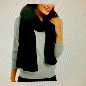 INC International Concept Twisted Rib Muffler Black Scarf